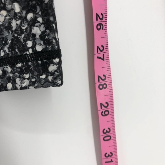 Lululemon Wunder Under Pant Splatter White Black 28" Sz 6 - Picture 7 of 9